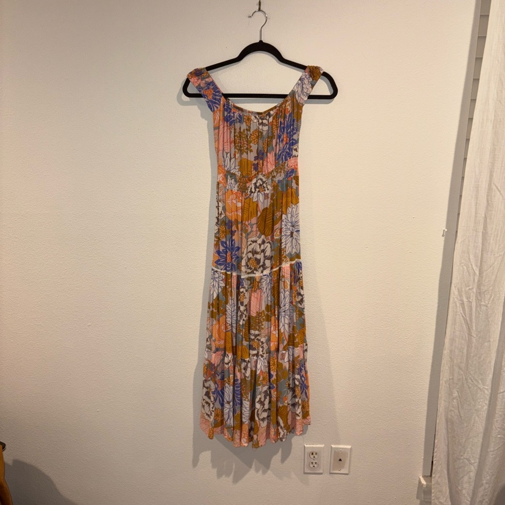 Abel The Label Vibrant Floral Off-Shoulder Maxi Dress XS - Picture 9 of 9